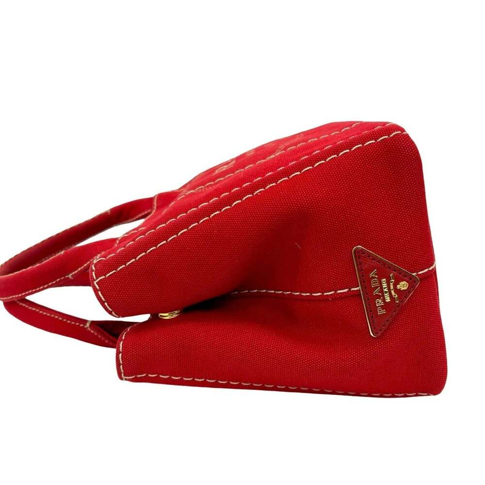 PRADA Red Canvas Shoulder Bag - Picture 5 of 10